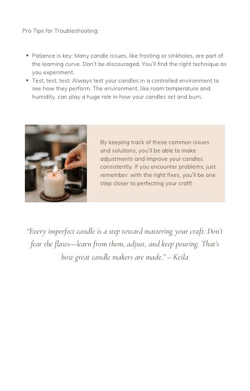Candle Making Master Class