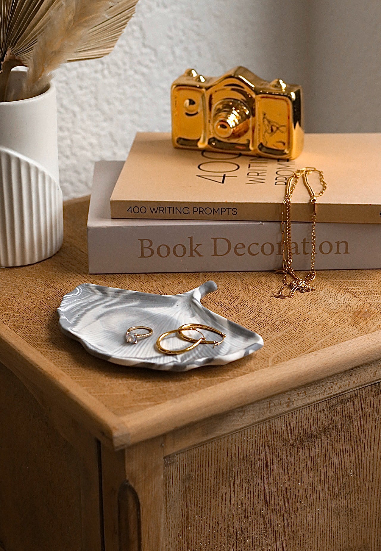 Ginkgo Stone Leaf Trinket Tray