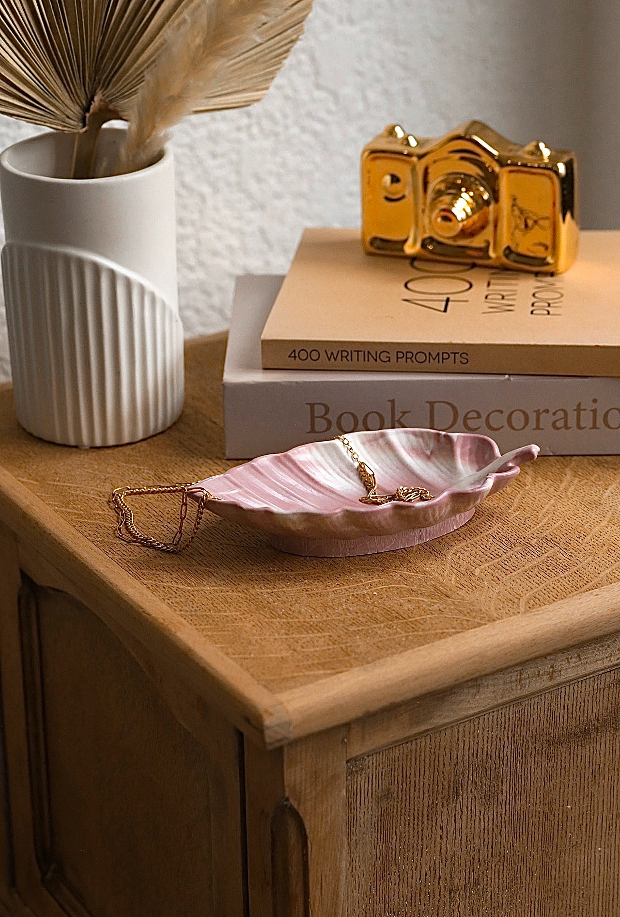 Medium Leaf Stone Trinket Tray