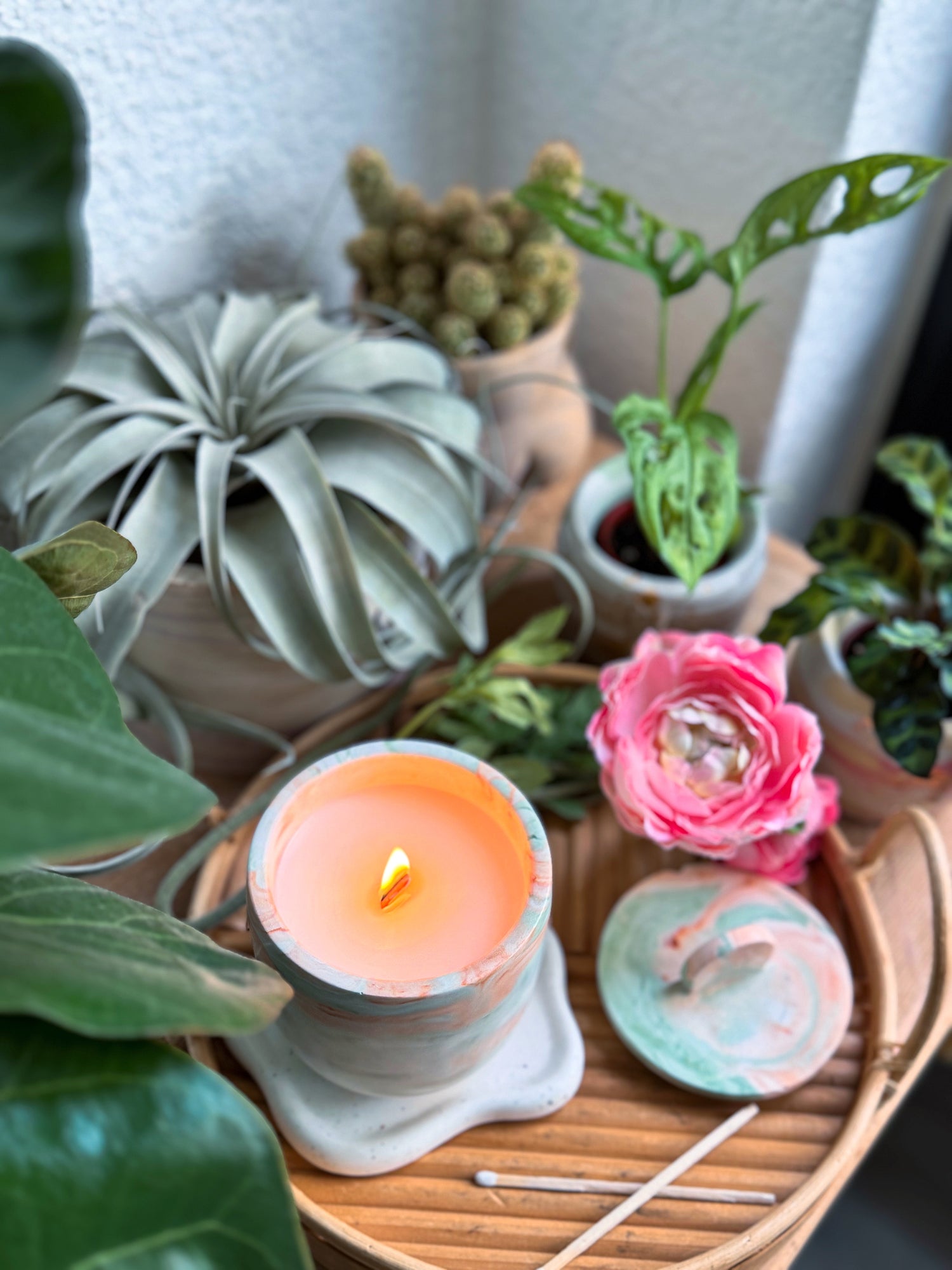 Spring Low Key Concrete Candles