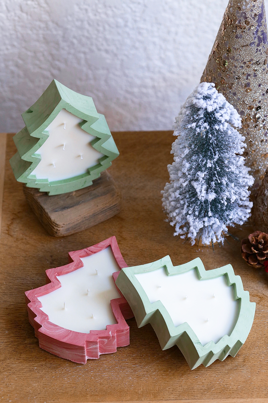 Stone Xmas Tree Candle