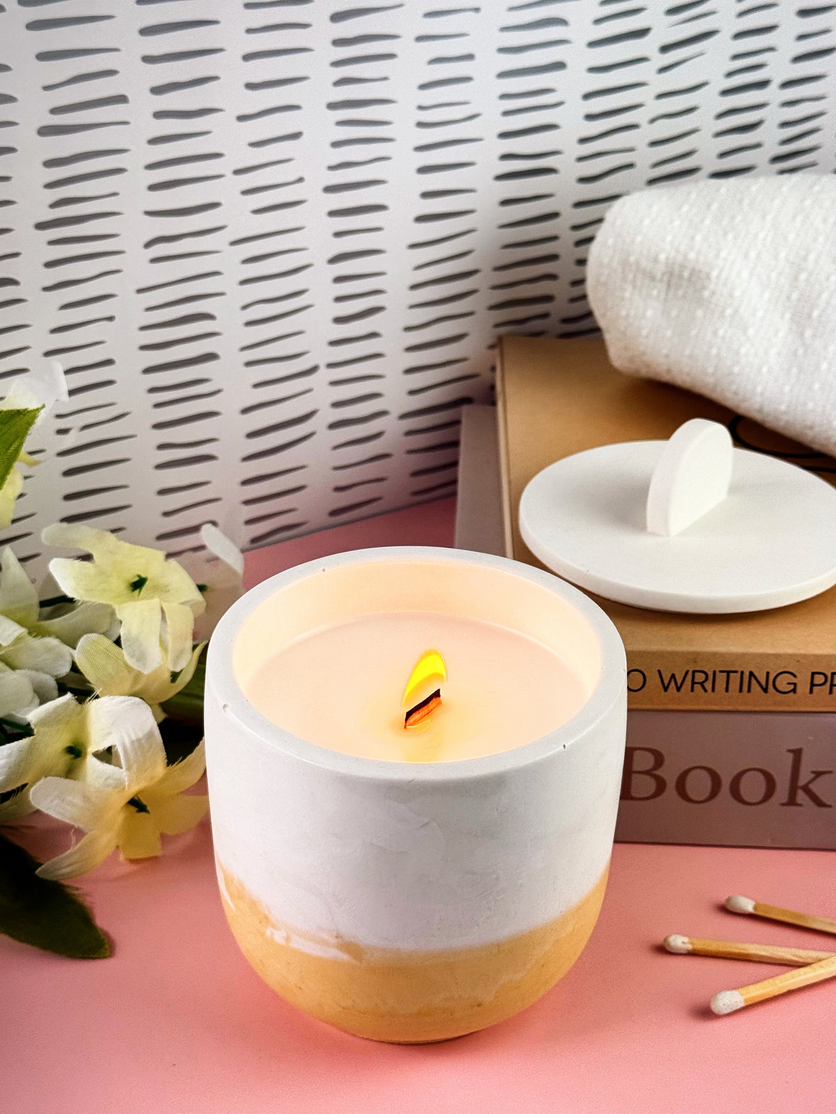 Coconut Gardenia- Concrete Candle