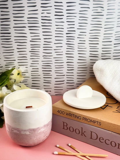 Strawberry Vanilla- Concrete Candle