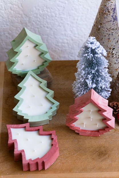 Stone Xmas Tree Candle