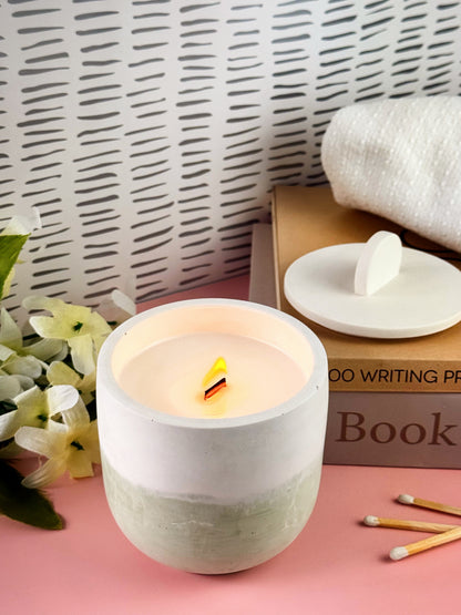Honey Dew Cumber- Concrete Candle