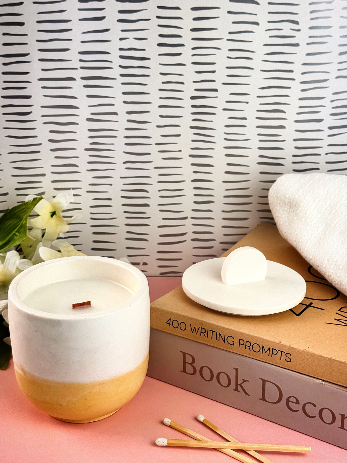 Coconut Gardenia- Concrete Candle