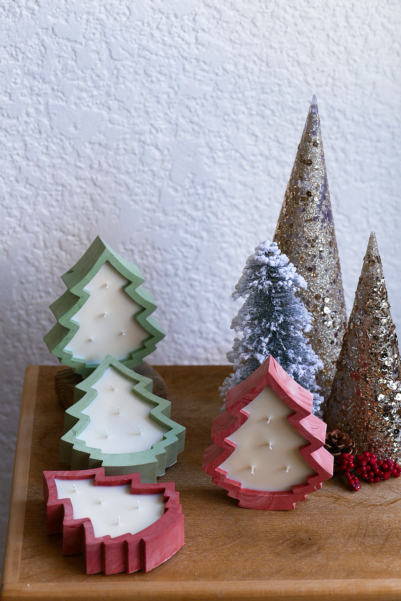 Stone Xmas Tree Candle