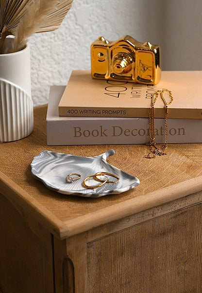 Ginkgo Stone Leaf Trinket Tray