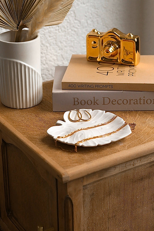 Monstera Stone Trinket Tray