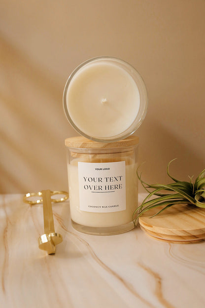 10 oz Clear Glass Candle - Private Label Candle - Wholesale Candles
